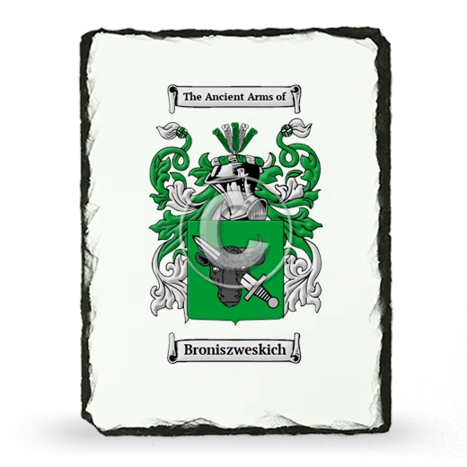 Broniszweskich Coat of Arms Slate