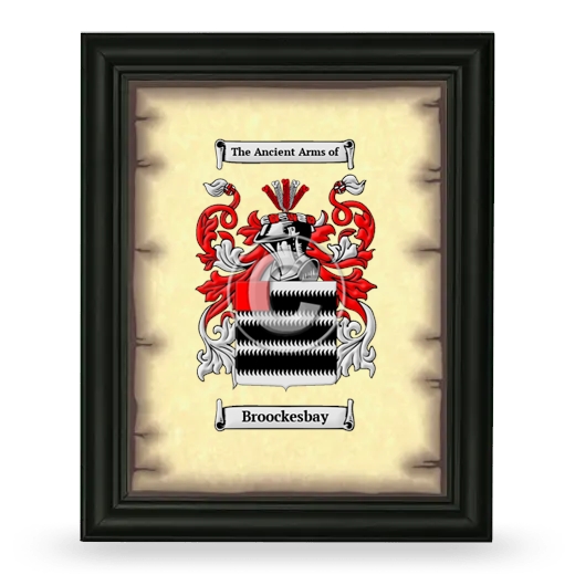 Broockesbay Coat of Arms Framed - Black