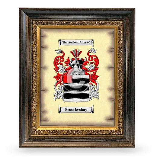 Broockesbay Coat of Arms Framed - Heirloom