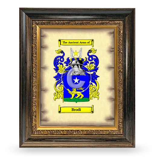 Brodi Coat of Arms Framed - Heirloom