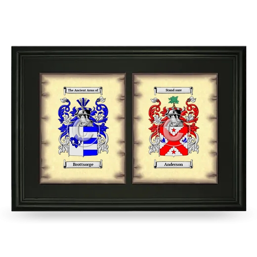 Double Coat of Arms Framed - Black