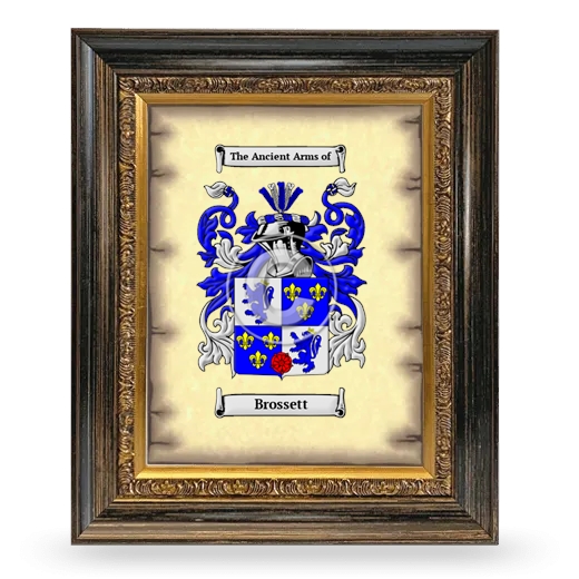 Brossett Coat of Arms Framed - Heirloom