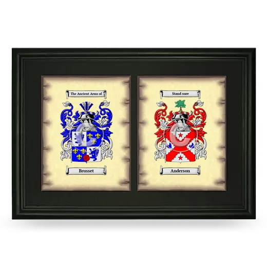 Double Coat of Arms Framed - Black