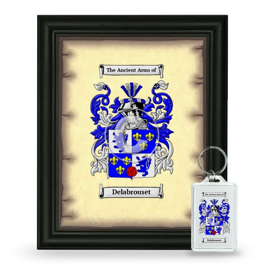 Delabrouset Framed Coat of Arms and Keychain - Black