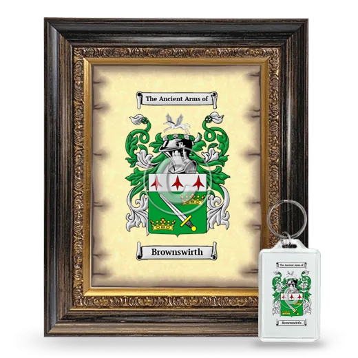 Brownswirth Framed Coat of Arms and Keychain - Heirloom