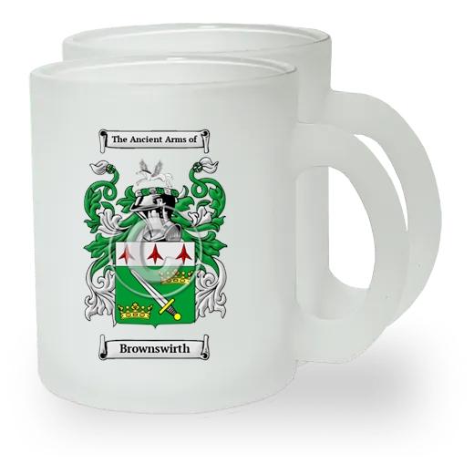 Brownswirth Pair of Frosted Glass Mugs