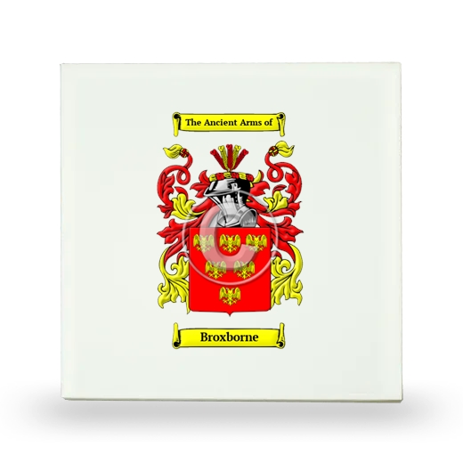 Broxborne Small Ceramic Tile with Coat of Arms