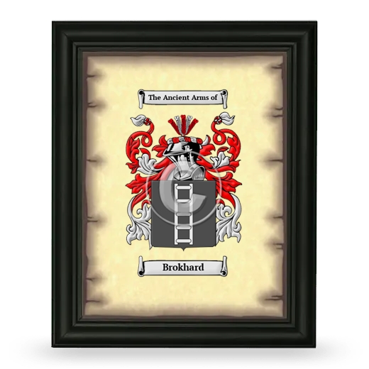 Brokhard Coat of Arms Framed - Black