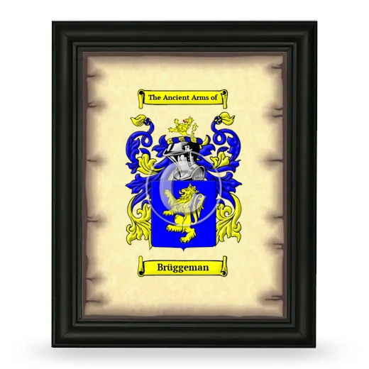 Brüggeman Coat of Arms Framed - Black