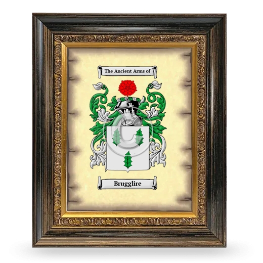 Brugglire Coat of Arms Framed - Heirloom