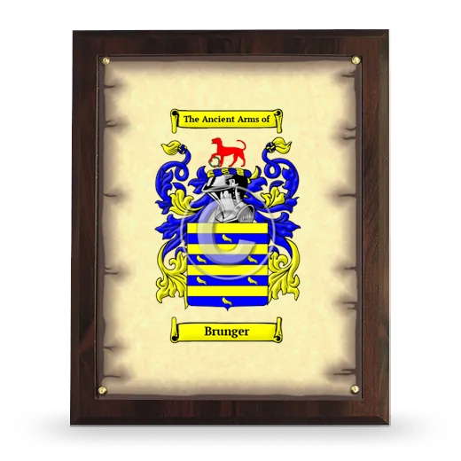 Brunger Coat of Arms Plaque