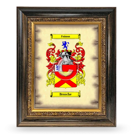 Brusche Coat of Arms Framed - Heirloom