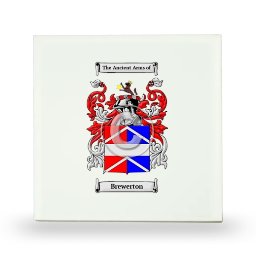 Brewerton Small Ceramic Tile with Coat of Arms