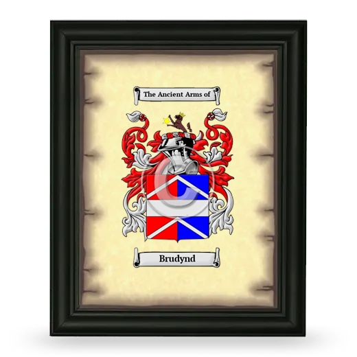 Brudynd Coat of Arms Framed - Black