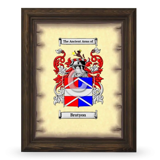 Brutyon Coat of Arms Framed - Brown