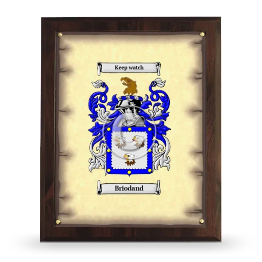 Briodand Coat of Arms Plaque