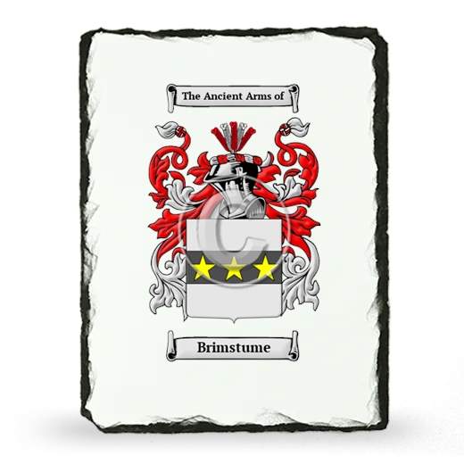 Brimstume Coat of Arms Slate