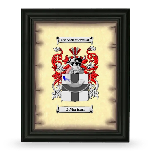 O'Morison Coat of Arms Framed - Black