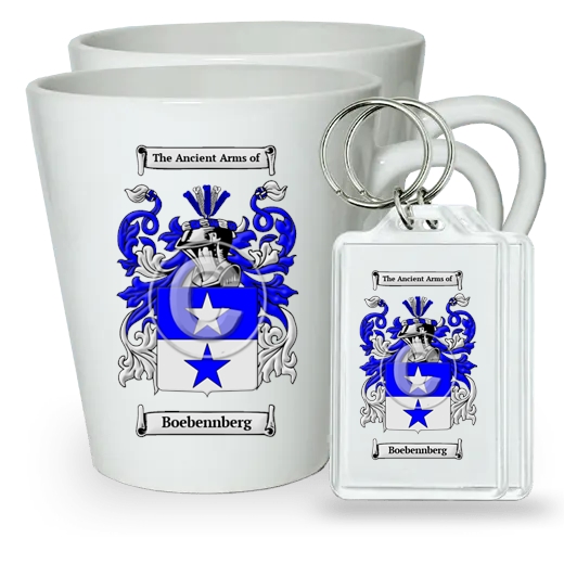 Boebennberg Pair of Latte Mugs and Pair of Keychains