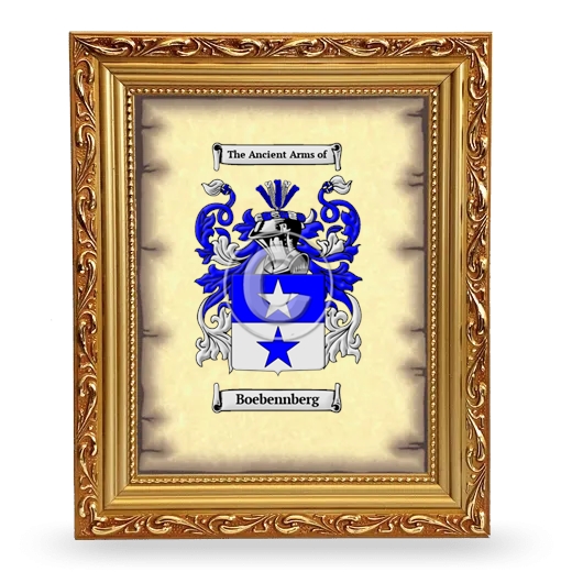 Boebennberg Coat of Arms Framed - Gold