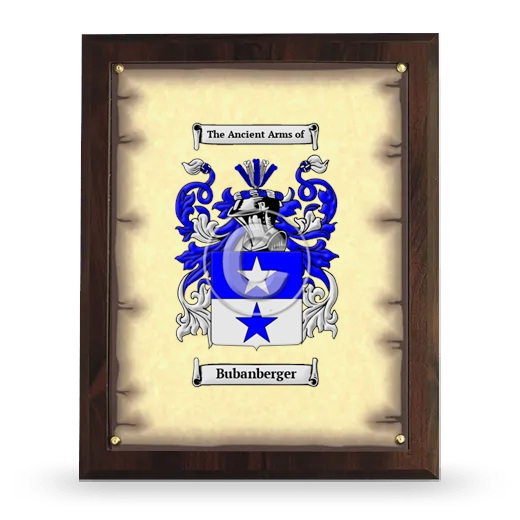 Bubanberger Coat of Arms Plaque