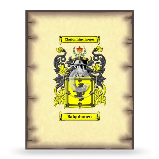 Balquhanen Coat of Arms Print