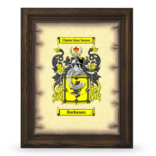 Buckanan Coat of Arms Framed - Brown