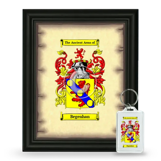 Begenhan Framed Coat of Arms and Keychain - Black