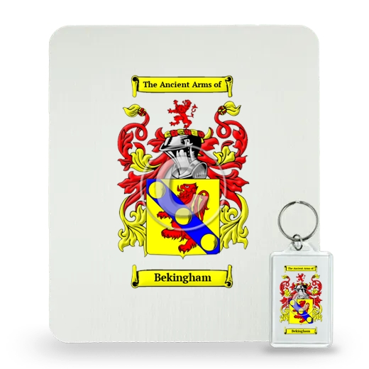 Bekingham Mouse Pad and Keychain Combo Package