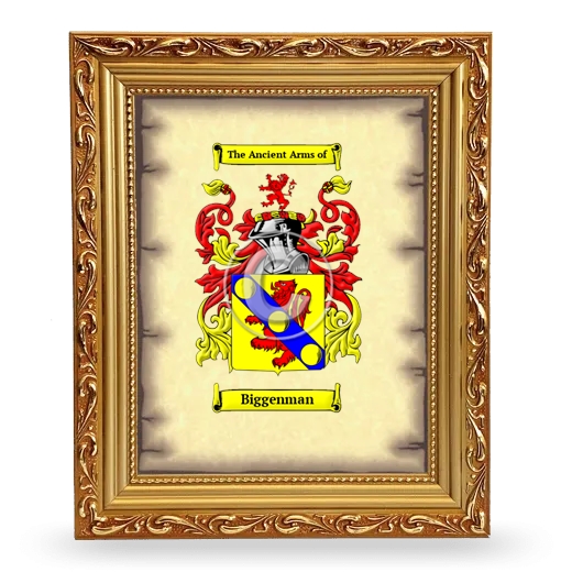 Biggenman Coat of Arms Framed - Gold