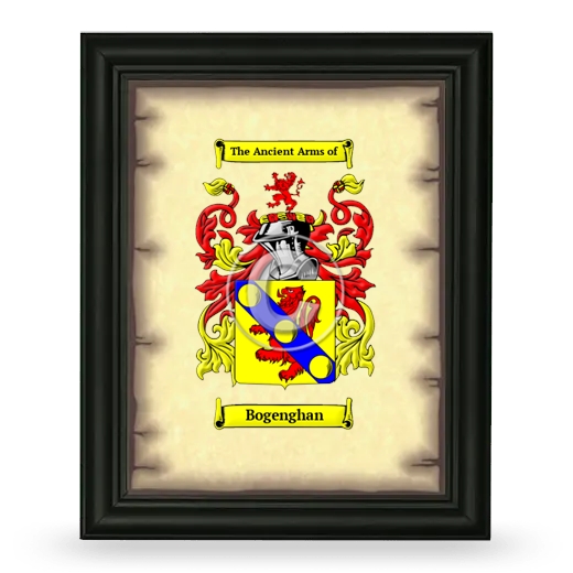Bogenghan Coat of Arms Framed - Black