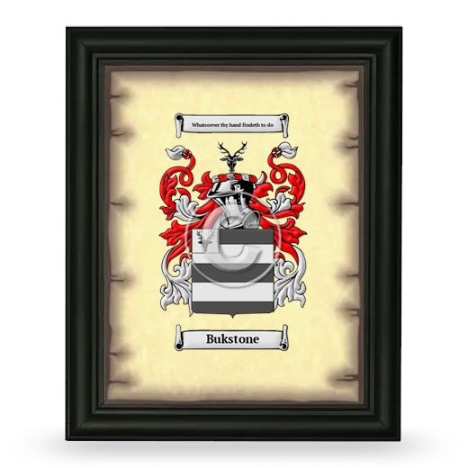 Bukstone Coat of Arms Framed - Black
