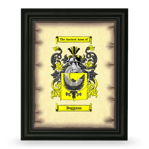 Boggans Coat of Arms Framed - Black