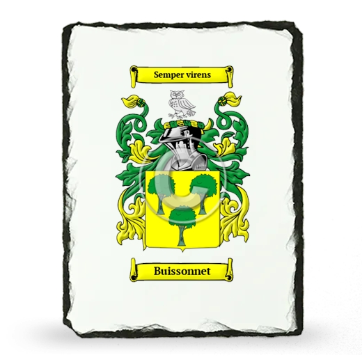 Buissonnet Coat of Arms Slate