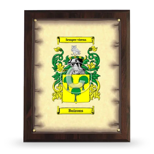 Buizons Coat of Arms Plaque