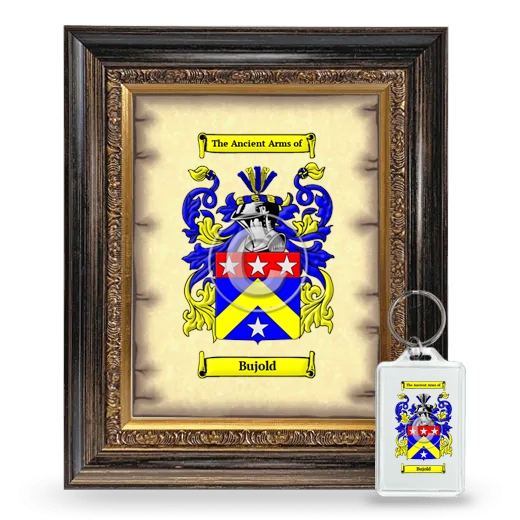 Bujold Framed Coat of Arms and Keychain - Heirloom