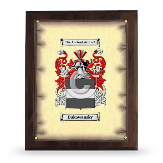 Bukowansky Coat of Arms Plaque