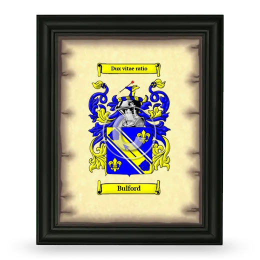 Bulford Coat of Arms Framed - Black