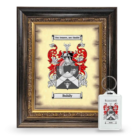 Buhily Framed Coat of Arms and Keychain - Heirloom