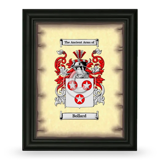 Bollard Coat of Arms Framed - Black