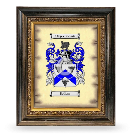 Bollom Coat of Arms Framed - Heirloom