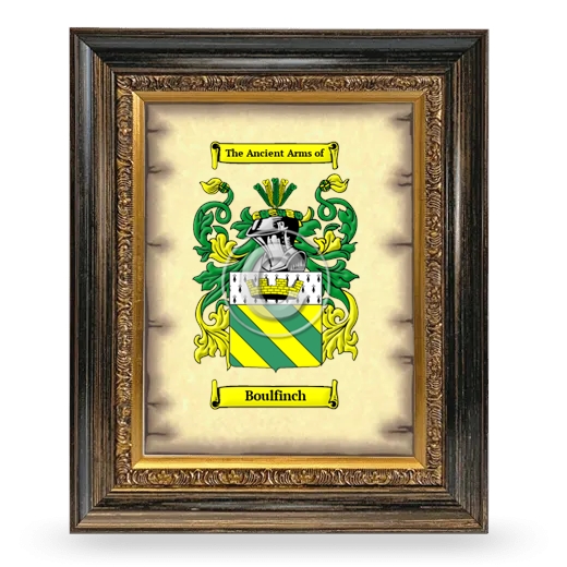 Boulfinch Coat of Arms Framed - Heirloom