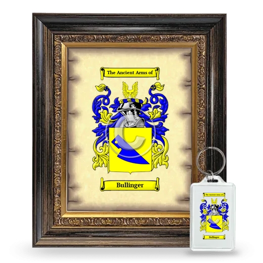 Bullinger Framed Coat of Arms and Keychain - Heirloom