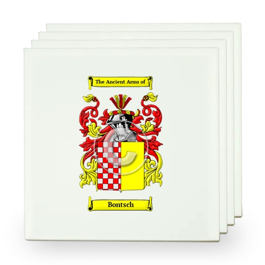 Bontsch Set of Four Small Tiles with Coat of Arms