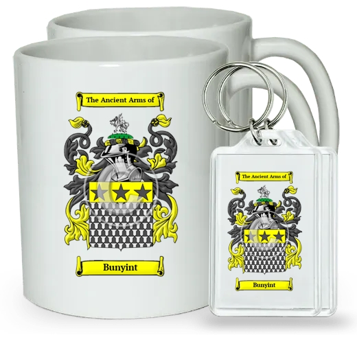 Bunyint Pair of Coffee Mugs and Pair of Keychains