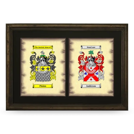 Double Coat of Arms Framed - Brown