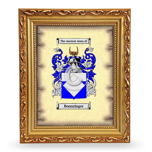 Bonnzinger Coat of Arms Framed - Gold