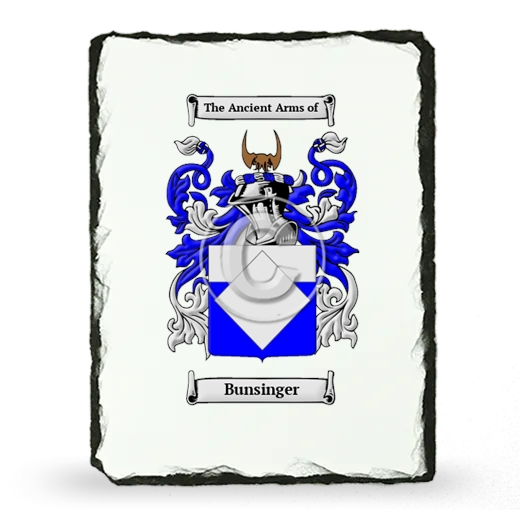 Bunsinger Coat of Arms Slate