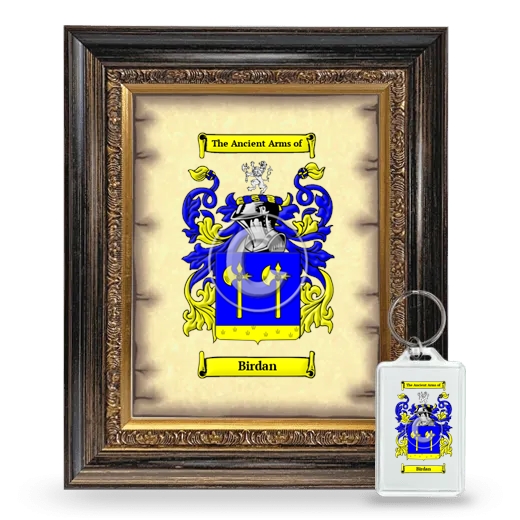 Birdan Framed Coat of Arms and Keychain - Heirloom