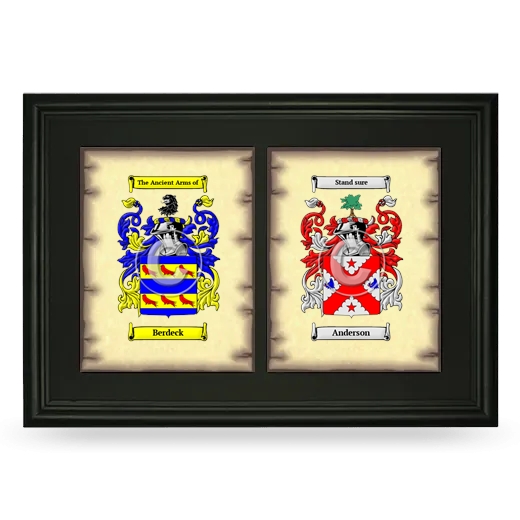 Double Coat of Arms Framed - Black